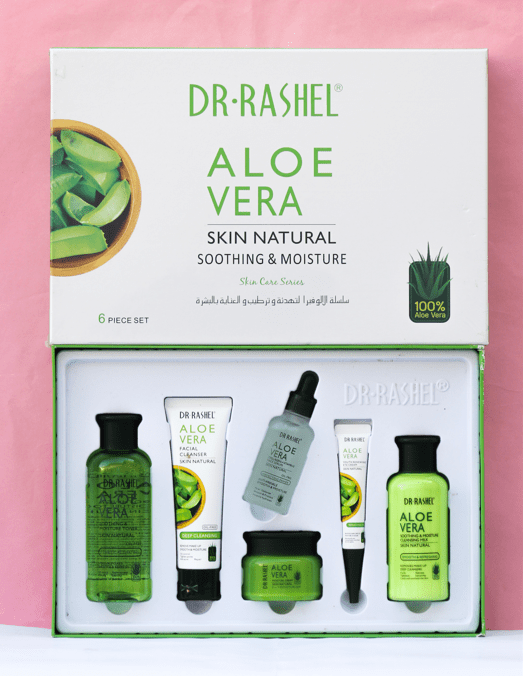 Dr.Rashel Aloe Vera Skin Natural Soothing & Moisture Skin Care Series – Pack of 6 With Box
