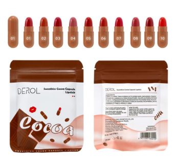 Derol 10 pcs  cocoa mini capsule lipstick