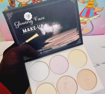 Glowing Face 6 Color Highlighter Palette